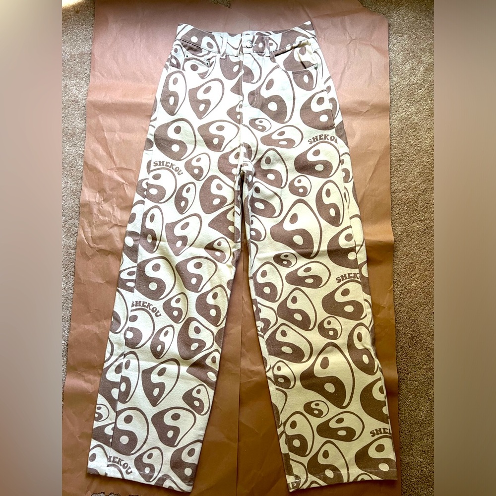 Shekou Med wide leg yin yang jeans